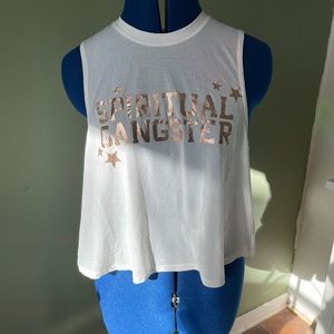 Spiritual Gangster Cut off Crop Top Small NWT